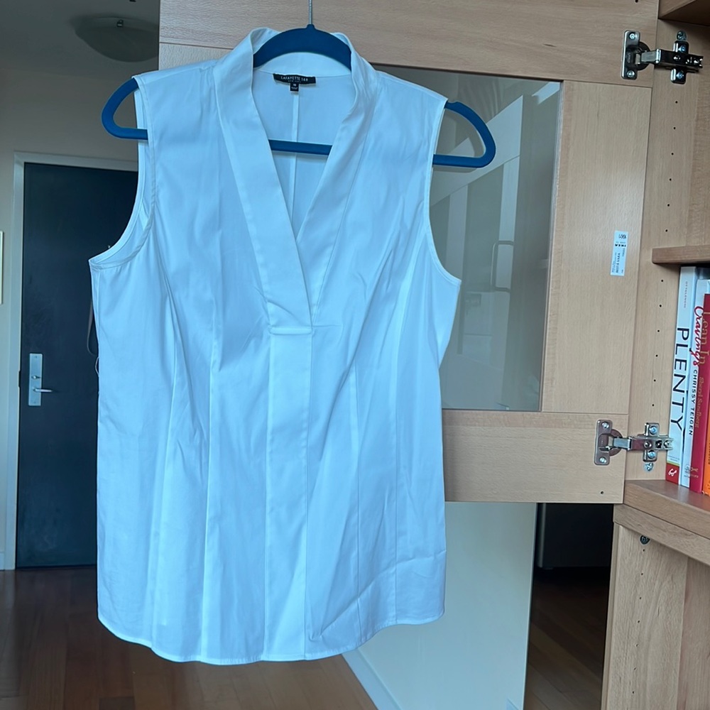 Structured V-Neck Blouse from Lafayette 148 New York